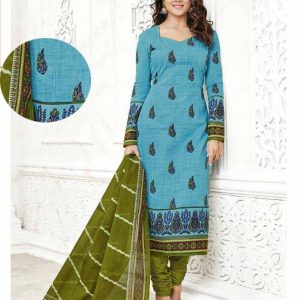 Beautiful Double Color Cotton Self Design, Printed Salwar Suit Dupatta Material (Un-stitched)