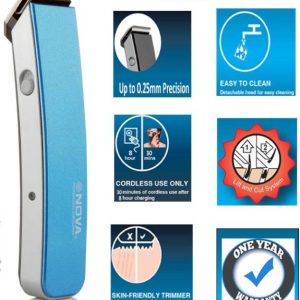 Nova NHT 1049 Titanium coated Cordless Trimmer  (White)