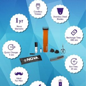 Nova NHT-1055 Pro Skin Advanced Friendly Precision Trimmer (Orange)