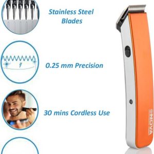 Nova NHT-1045 Rechargeable Cordless Beard Trimmer for Men ( Orange )