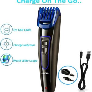 Nova NHT 1071 Dura Power Titanium coated USB Trimmer For Men  (Blue)