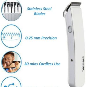 NOVA NEW Addition Cordless Trimmer ( White)