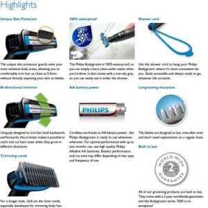 Philips BG1024/16 Trimmer For Men (Blue Black)