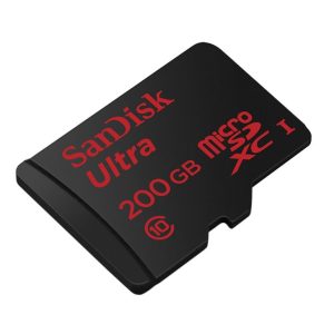 SanDisk 200 GB Ultra MicroSDXC UHS-I Class 10 Memory Card with SD Adapter
