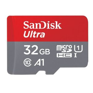 SanDisk 32GB Ultra A1 Class 10 microSDXC Memory Card with Adapter (SDSQUAR-032G-GN6MA)