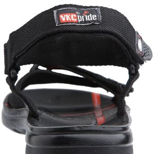 VKC Men's Black Nylon Sandals