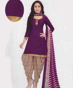 ideal Grand Cotton Self Design, Printed Salwar Suit Dupatta Material (Un-stitched)