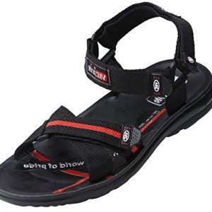 VKC Men's Black Nylon Sandals