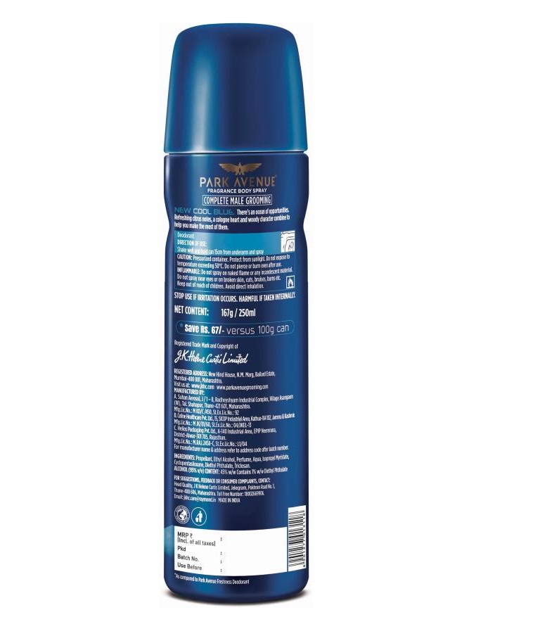 Park avenue perfume cool blue cheap