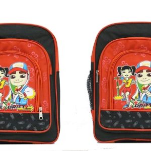 Road Racer Red Colour Based High Quality School Bags (set of 2)
