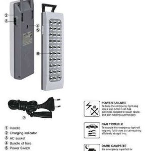 DP Brand Automatic 30 LED Rechargeable Emergency Light DP 716