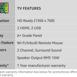 BPL 80 cm (32 inches) Stellar BPL080A36SHJ HD Ready LED Smart TV (Black)