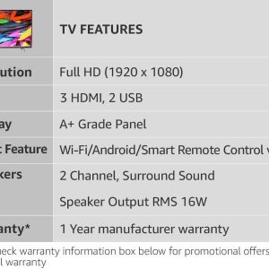 BPL 109 cm (43 inches) Stellar BPL109E36SFC Full HD LED Smart TV (Black)