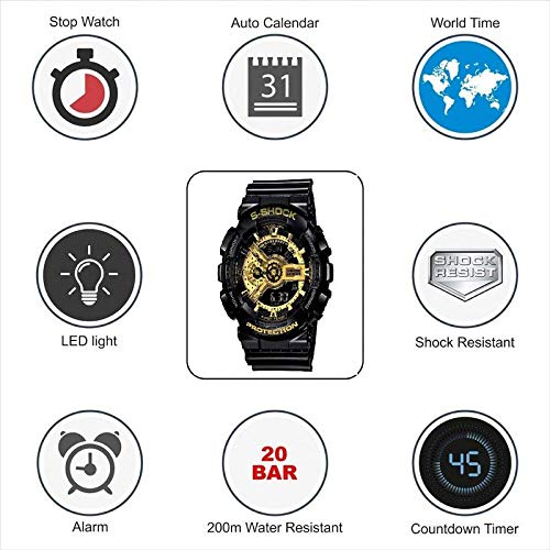 Xotak Analogue Digital Multi Functional Stainless Steel Dual