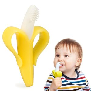 Banana Shaped Silicone Toothbrush
