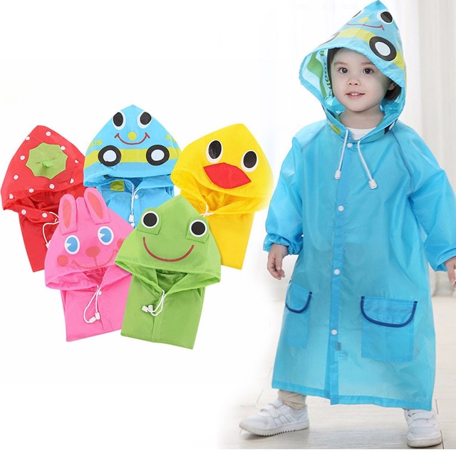 Cartoon Raincoat for Children Printed Kids Rain Jacket