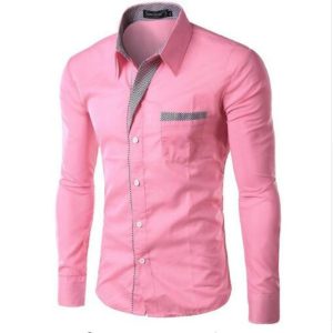 2019 NEW Camisa Masculina Slim Fashion Men Shirt Brand Casual Long-Sleeved Chemise Homme Plaid Camisa Masculina Big Size M-4XL Z