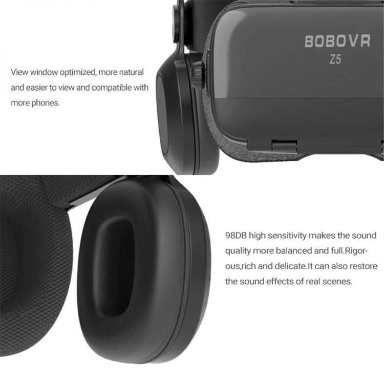 BOBOVR Z5 3D Cardboard Helmet 120 FOV Virtual Reality Vr Box Glasses Android Cardboard Stereo Headset Box for 4.7-6.2' Phone - Image 5