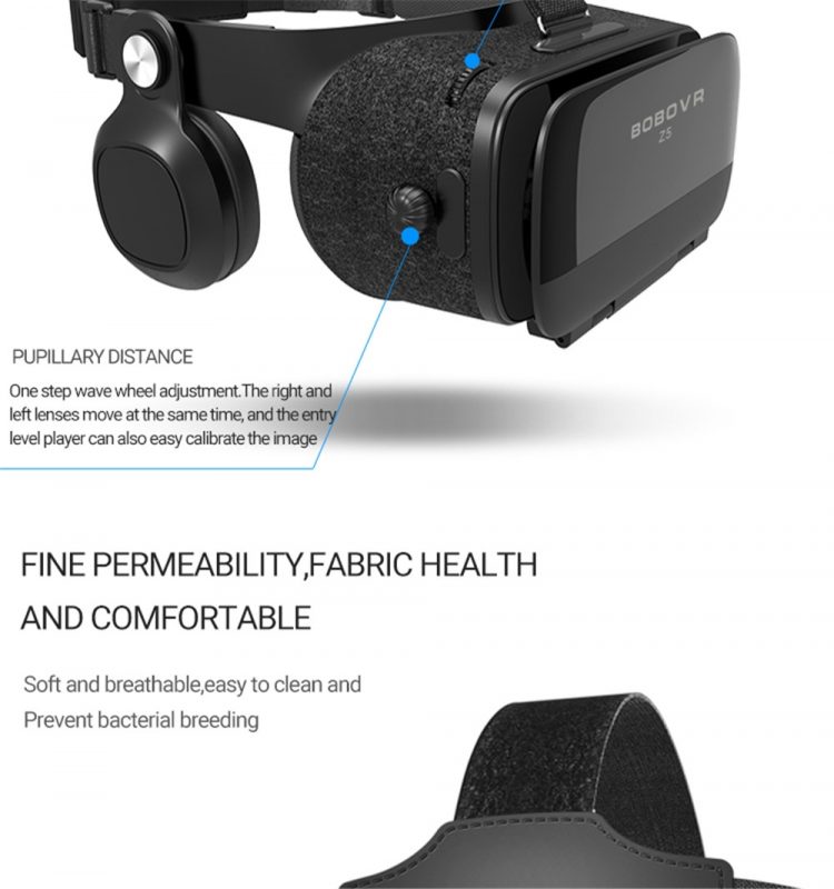 BOBOVR Z5 3D Cardboard Helmet 120 FOV Virtual Reality Vr Box Glasses Android Cardboard Stereo Headset Box for 4.7-6.2' Phone - Image 3