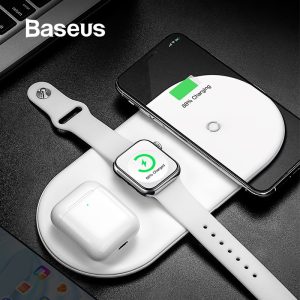 Baseus Wireless Charger For iPhone X XS MAX XR 8 Fast Wireless Full load 3 in 1 Charging Pad for Airpods 2019 Apple Watch 4 3 2