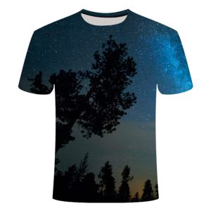 Blue Flaming tshirt Men/Women t shirt 3d t-shirt Casual Tops Anime Streawear Short Sleeve Tshirt Asian Plus-Size men's clothing