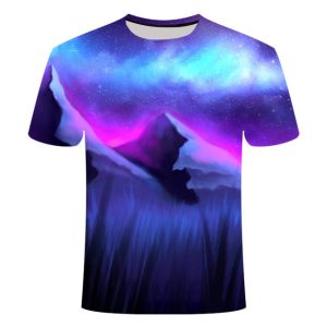 Blue Flaming tshirt Men/Women t shirt 3d t-shirt Casual Tops Anime Streawear Short Sleeve Tshirt Asian Plus-Size men's clothing