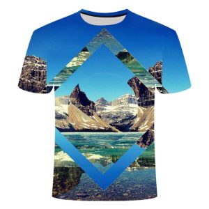 Blue Flaming tshirt Men/Women t shirt 3d t-shirt Casual Tops Anime Streawear Short Sleeve Tshirt Asian Plus-Size men's clothing