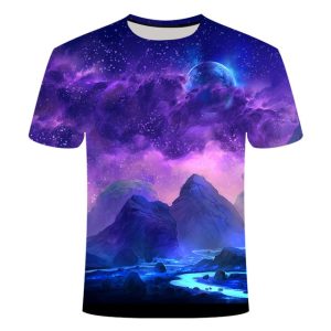 Blue Flaming tshirt Men/Women t shirt 3d t-shirt Casual Tops Anime Streawear Short Sleeve Tshirt Asian Plus-Size men's clothing