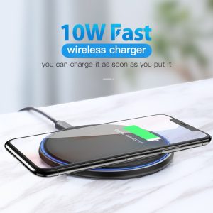 KUULAA 10W Qi Wireless Charger For iPhone X/XS Max XR 8 Plus Mirror Wireless Phone Charging Pad For Samsung S9 S10+ Note 9 8