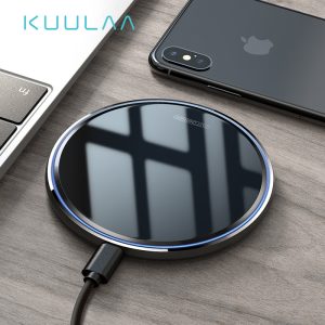 KUULAA 10W Qi Wireless Charger For iPhone X/XS Max XR 8 Plus Mirror Wireless Phone Charging Pad For Samsung S9 S10+ Note 9 8