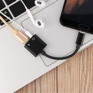 MOCH-Type C Adapter Aux Audio Adapter USB Type C to 3.5mm Earphone Jack Adapter For Xiaomi Mi 6 Huawei without 3.5 jack(Black)