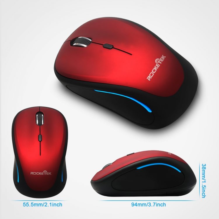 Rocketek USB Wireless Mouse 2.4G 1600DPI 3 buttons ergonomic for imac pro macbook laptop computer pc optical mini mice silent - Image 3