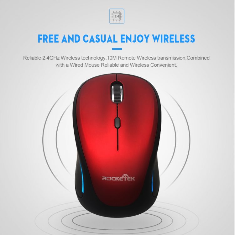 Rocketek USB Wireless Mouse 2.4G 1600DPI 3 buttons ergonomic for imac pro macbook laptop computer pc optical mini mice silent - Image 4