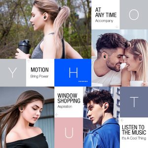 TOMKAS Bluetooth Headphones TWS Earbuds Wireless Bluetooth Earphones Stereo Headset Bluetooth Earphone With Mic and Charging Box