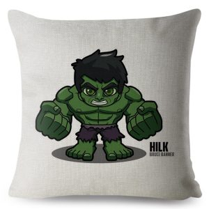 Cartoon Marvel Hero Thor Iron Man Print Throw Pillow Cover 45*45cm Cushion Covers Linen Pillow Case Car Home Decor Pillows Cases