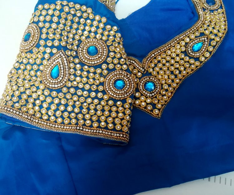 Rich look Kundan Aari Embroidery Blouse - Image 3