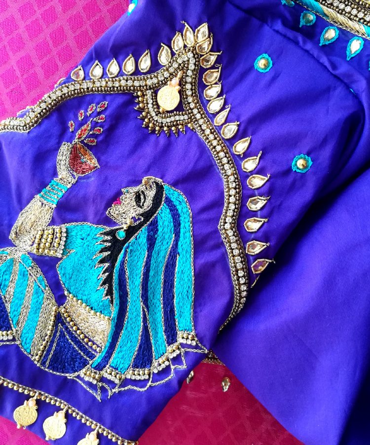 Grand Aari Embroidery Blouse - Image 2