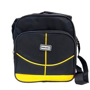 INFANCY Mens Shoulder Bag,Genuine Leather Messenger Bags for Men Crossbody Purse Casual Vintage Satchel Handbag (Black)