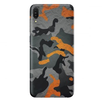 Decalz Asus zenfone max pro m1 Orange camo mobile skin multicolour