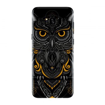 Decalz Samsung galaxy S8 plus Gold owl mobile skin multicolour