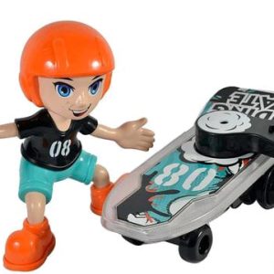 Zest 4 Toyz 360 Degree Revolving Electric Stunt Scooter Skateboard with Light and Music | Battery Operated Toy for Kids (Assorted Color)