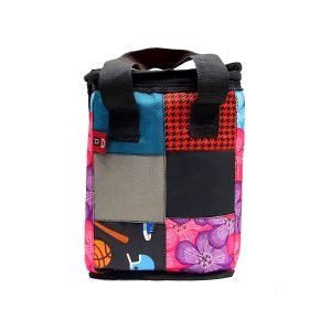 Fast look Super stylish tuff quality 3D printed school tiffen bag (pink) Waterproof Lunch Bag (Pink, 10 L)