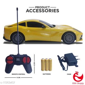 NHR Mini Racing 4 Channel 1:24 Remote Control Car, RC Car, Super Racing car with LED Head Light (3+Age, White)