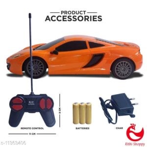 NHR Mini Racing 4 Channel 1:24 Remote Control Car, RC Car, Super Racing car with LED Head Light (3+Age, White)