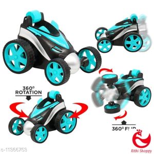 Smartcraft Power Legend 360 Degree Stunt Remote Control Car with Wide Tyres, Recharegable - Assorted Colors