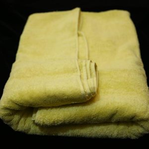 Terry Bath Towel with 550 GSM, Feather Soft, High Absorbent, 100% Organic Cotton Bath Towel | Naturally Dyed Using Turmeric (Color: Haldi Yellow)(Size: 150 x 70 cm)