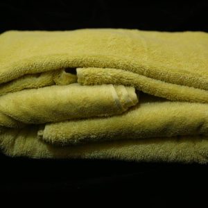 Terry Bath Towel with 550 GSM, Feather Soft, High Absorbent, 100% Organic Cotton Bath Towel | Naturally Dyed Using Turmeric (Color: Haldi Yellow)(Size: 150 x 70 cm)