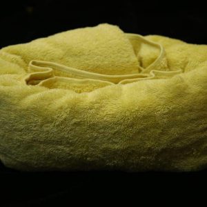 Terry Bath Towel with 550 GSM, Feather Soft, High Absorbent, 100% Organic Cotton Bath Towel | Naturally Dyed Using Turmeric (Color: Haldi Yellow)(Size: 150 x 70 cm)