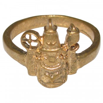 Aadhyathmika Aimpon Panchalogam Balaji Ring Panchaloha Govinda Ring (5 Metals Panchadhatu) - A4827