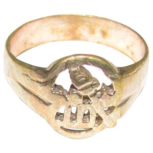 Aadhyathmika Aimpon Panchalogam Tamil Om Vel Ring Panchaloha Tamil Aum Vel Ring (5 Metals Panchadhatu) - A4840